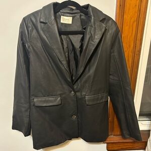 DISSH Black Leather Blazer